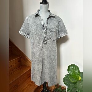 Pink Lily Gray Denim Dress
